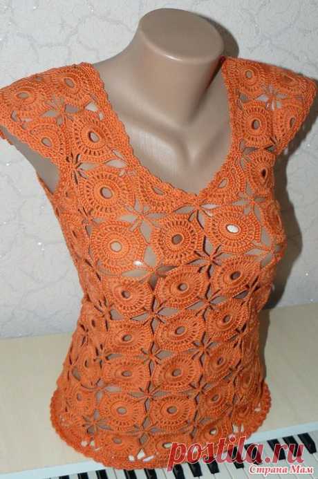 Летняя майка крючком цитата сообщения Galo4ka1208.