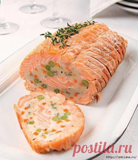 Рецепт. Праздничный рулет из лосося.
