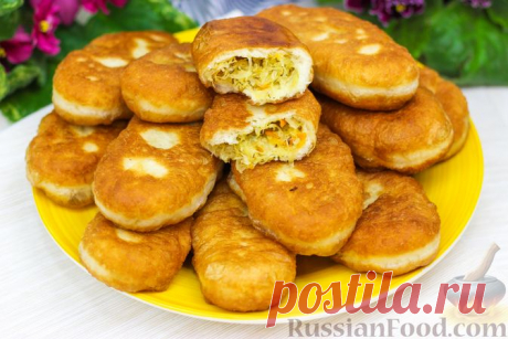 Рецепт: Жареные пирожки с квашеной капустой на RussianFood.com