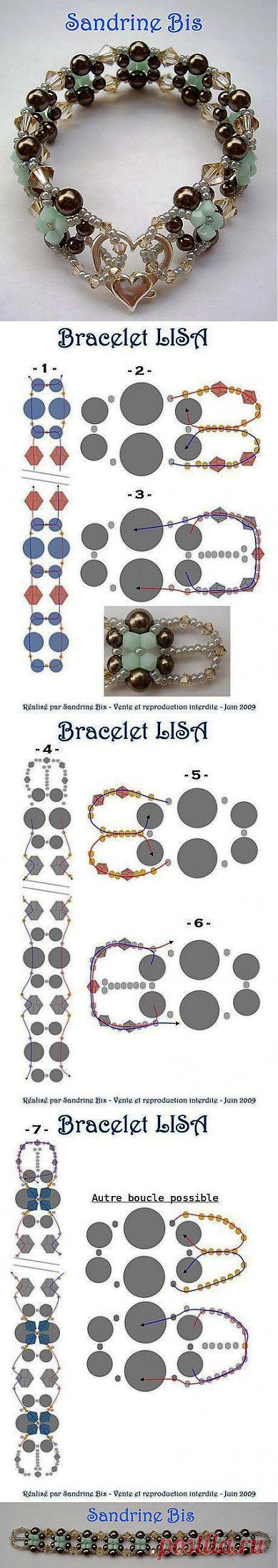 Браслет из бисера и бусин