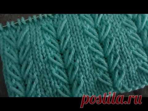 Интересный узор спицами для шапочки, шарфа, детского свитера, кофточки.