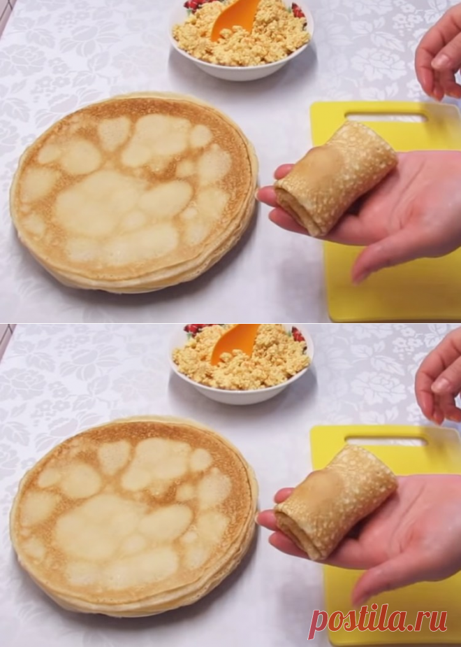 Простые блины на воде. Тонкие и вкусные