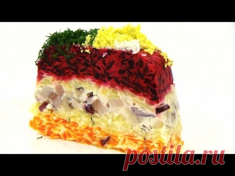 Салат &quot;Шуба&quot; в желе - YouTube