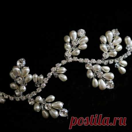 Hair Vine made with Swarovski Diamante Rhinesto... - Folksy