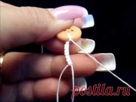 Frivolite-tatting lesson 97 - Frivolite con botones - Tatting with buttons 1