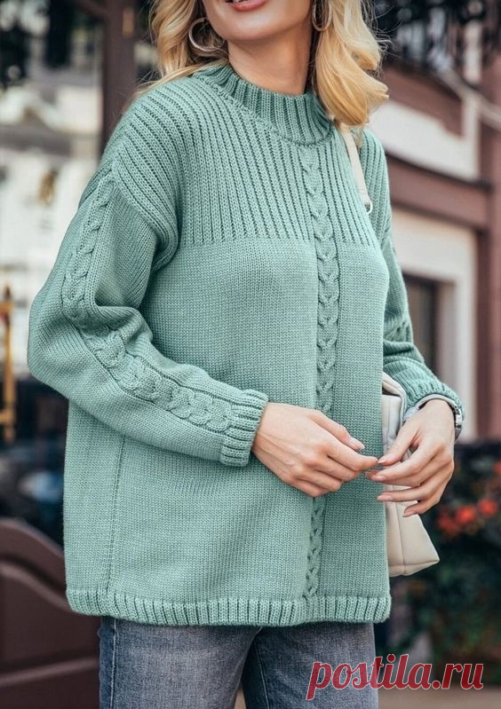 Подборка простых, оригинальных женских моделей спицами : джемпер, пуловер, свитер. | Вязание с Мамой Мишкой | Дзен