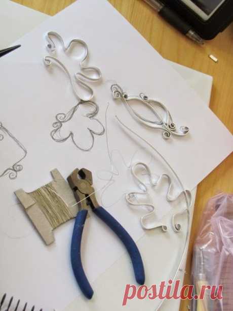 Wire frames for polymer clay. Técnica de alambre y arcilla Polimérica by Fabi on Pinterest | wire work