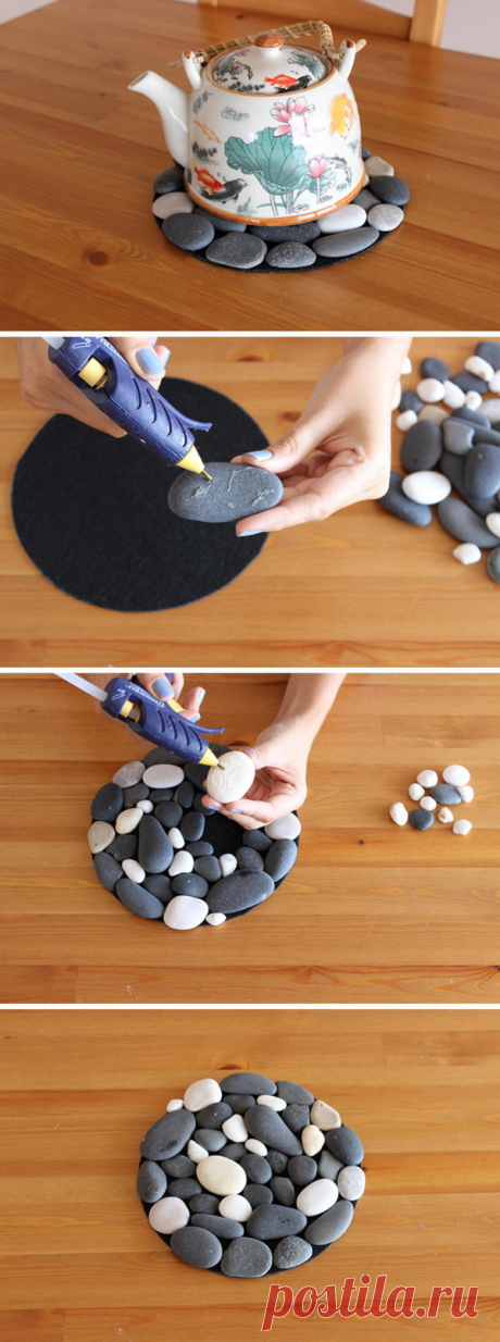 25 DIY Home Decor идеи, используя гальку и речные скалы