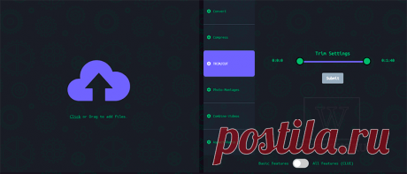 Modfy – уникальный бесплатный видеоредактор, который работает в браузере