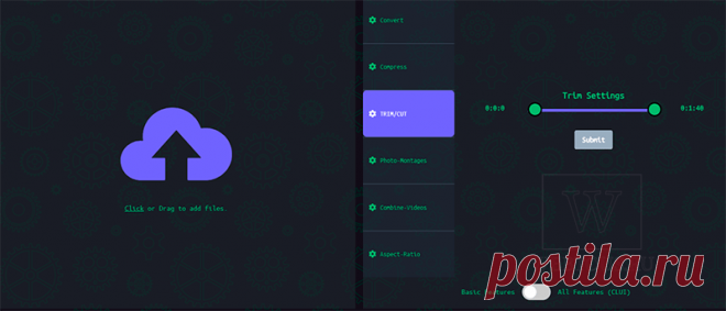 Modfy – уникальный бесплатный видеоредактор, который работает в браузере