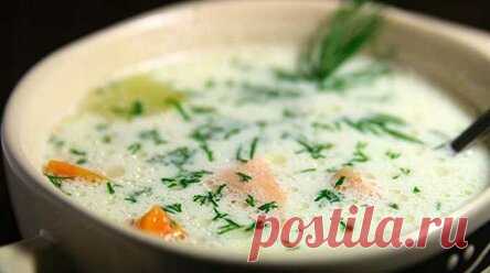 Низкокалорийный сырный суп с рыбой. Худейте вкусно!