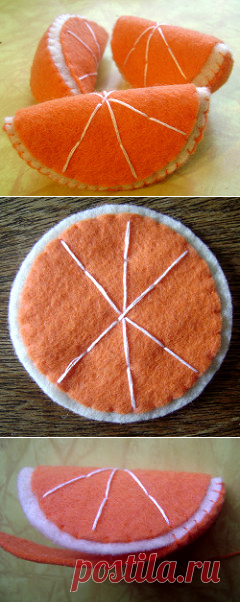 Felt Orange Slices | Sesame Seed Designs