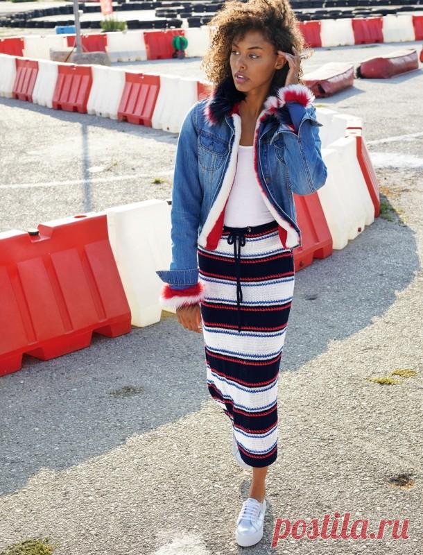 Полосатая юбка, но не рейс!