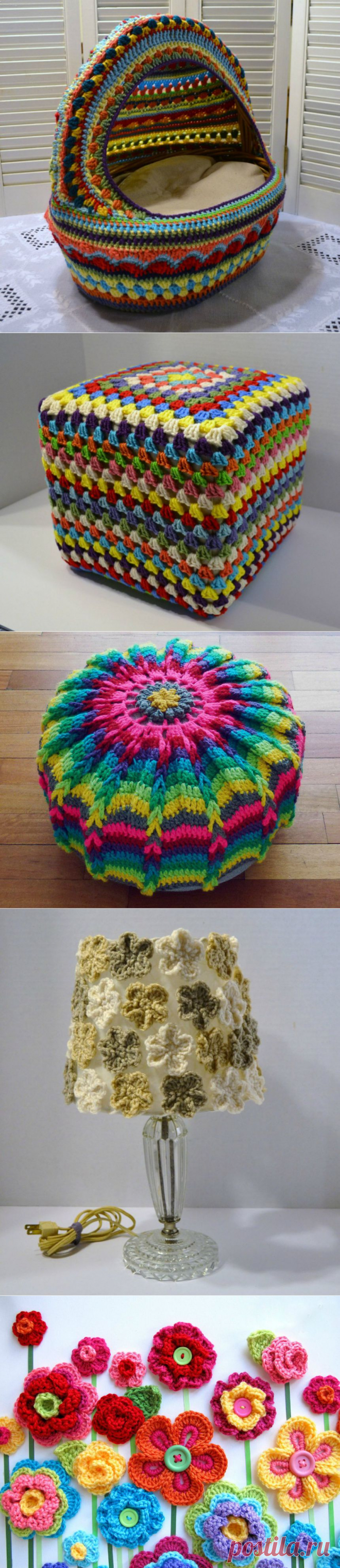 Корзина для кота крючком И другие идеи для дома