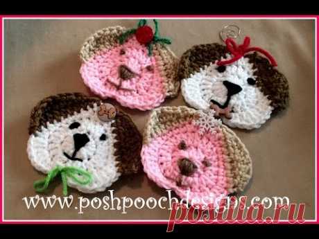 I Love My Dog Christmas Ornament Crochet Pattern - YouTube