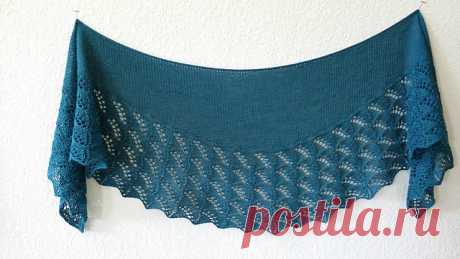 Изящая и несложная шаль San-Gabriel Shawl от Марты Вессинг