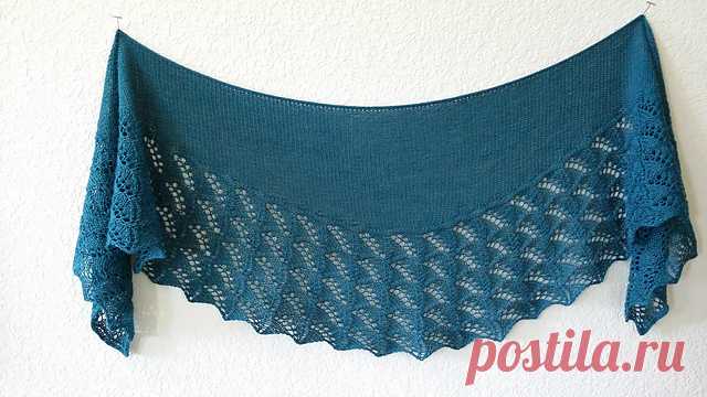 Изящая и несложная шаль San-Gabriel Shawl от Марты Вессинг