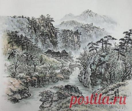 Корейская живопись.Пак Хи Тхэк - Park Hee Tak (박희탁). Республика Корея