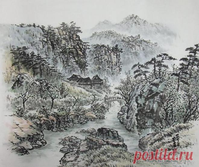 Корейская живопись.Пак Хи Тхэк - Park Hee Tak (박희탁). Республика Корея