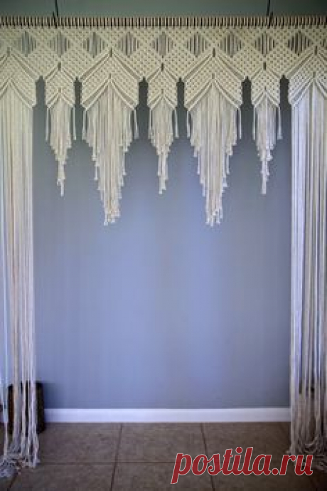 Macrame Wedding Arch  6' x 8' Natural White Cotton