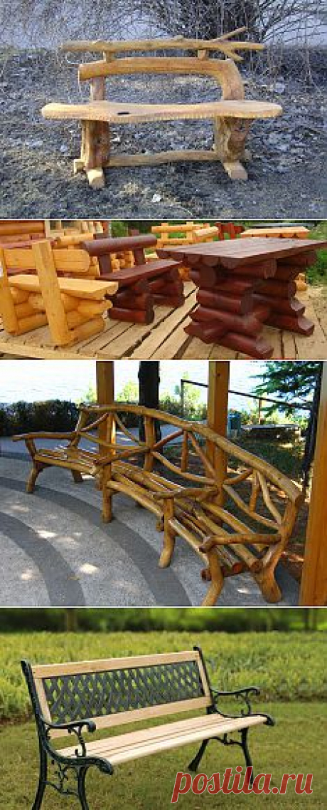 Скамейки для дачи, виды садовых скамеек и лавочек