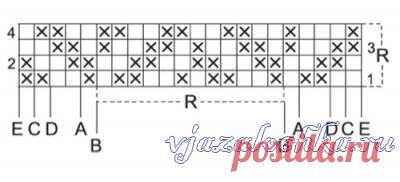 Жаккардовое пальто спицами