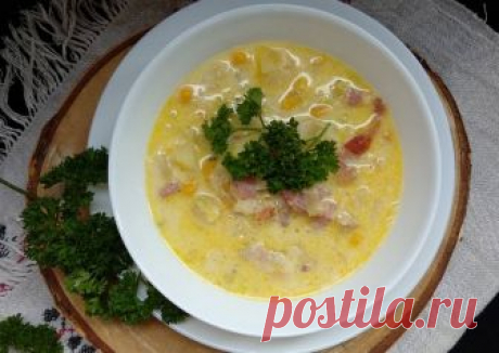 Суп с копчёной грудинкой и кукурузой Автор рецепта Наталья Захаренко - Cookpad