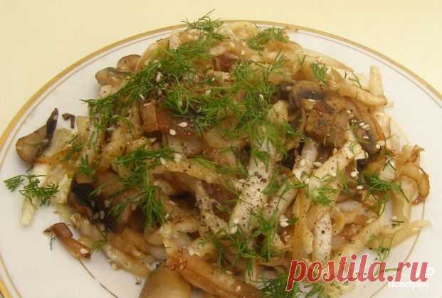 Салат с пекинской капустой и свежими грибами - пошаговый рецепт с фото на Повар.ру