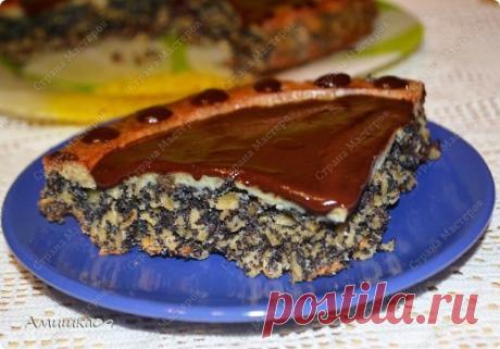 Хрустящий маковый пирог с овсяными хлопьями
