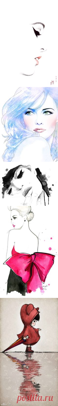 (204) Don't Forget Me, by Jessica Durrant #watercolor #noir #illustration | ART