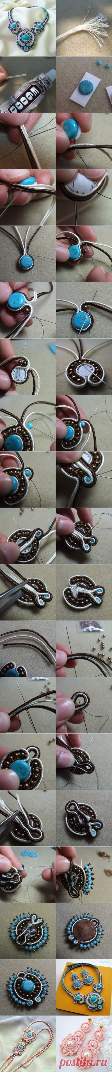 DIY Aurus Style Fabric and Bead Pendant