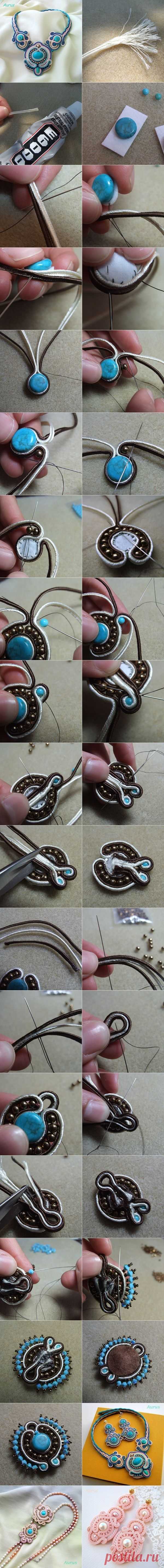 DIY Aurus Style Fabric and Bead Pendant