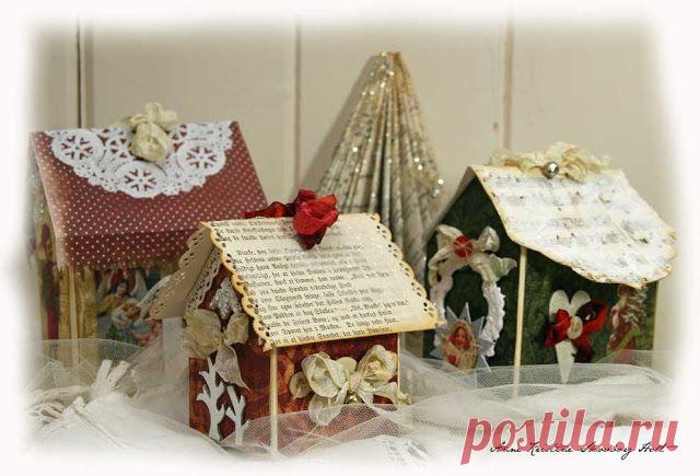Как сделать бумажный домик в технике скрапбукинг  / Мастер-класс