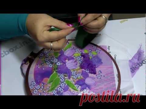 Мастер-класс по вышивке лентами, урок №3.