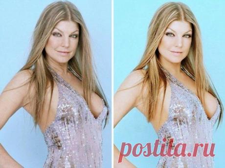 10 фотографий звезд до и после фотошопа / Surfingbird знает всё, что ты любишь