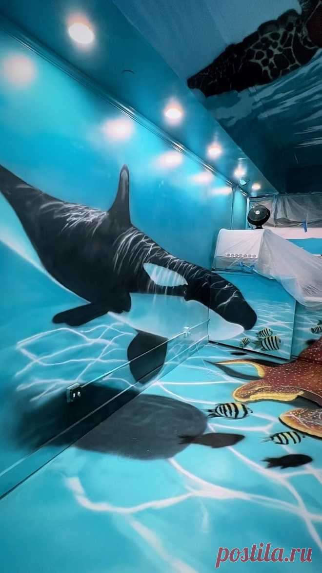 Ожившие фрески
Художник создаёт потрясающие 3D-фрески, которые словно оживают на стенах...
