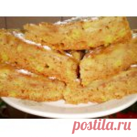 Постный бисквитный яблочный пирог Кулинарный рецепт