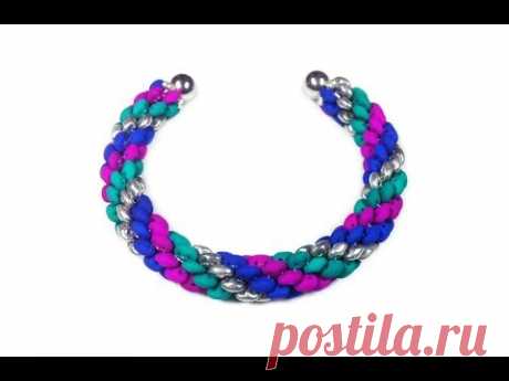 Tutorial: beads style №5 for pandora bracelet / Спиральный жгут из SuperDuo бисера