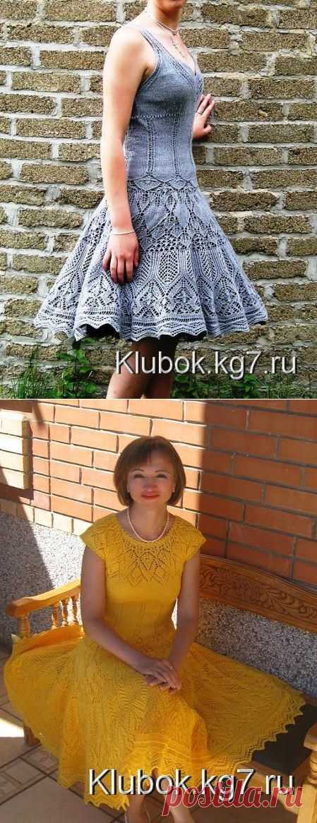 Разлетелись крылья лебедя - сарафан - платье спицами