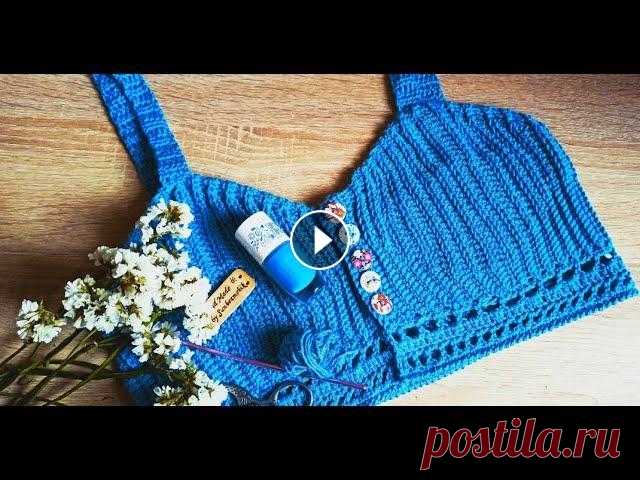 Кроп-топ базовый крючком. МК. 1 часть/Crochet Crop-top DIY. Part 1 Приглашаю вас связать кроп-топ крючком вместе со мной. МК 2 часть:...