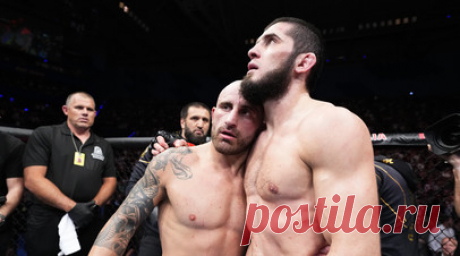 Махачев обнял Волкановски после боя на UFC 294. Чемпион Абсолютного бойцовского чемпионата (UFC) в лёгкой весовой категории россиянин Ислам Махачев одержал победу над австралийским бойцом смешанных единоборств (MMA) Александером Волкановски на 294-м номерном турнире в Абу‑Даби (ОАЭ). Читать далее