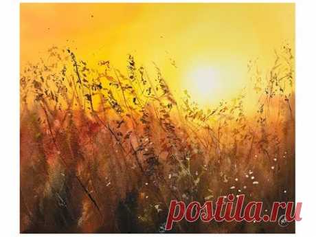 Sunset in Watercolors Painting Tutorial