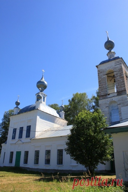 Церковь Казанской иконы Божией Матери, Георгиевское (Пестяковский район), фотография. общий вид в ландшафте