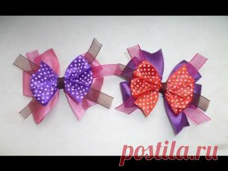 Ribbon Bow Tutorial / Бантик из атласных лент. Мастер-класс. — Яндекс.Видео