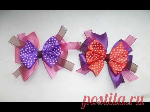 Ribbon Bow Tutorial / Бантик из атласных лент. Мастер-класс. — Яндекс.Видео