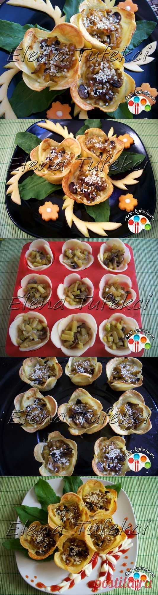 "Цветы" из картофеля с начинкой (МК от Елены) » Арт-кухня