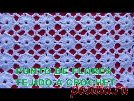Punto de Flores tejido a crochet paso a paso para aplicar en Blusas, chalecos, vestidos