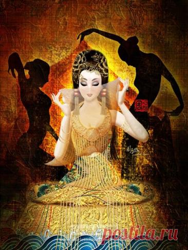 Ты так похожа на цветок...Тайваньская художница Scarlett Chou (周心怡.Чжоу Xinyi.)