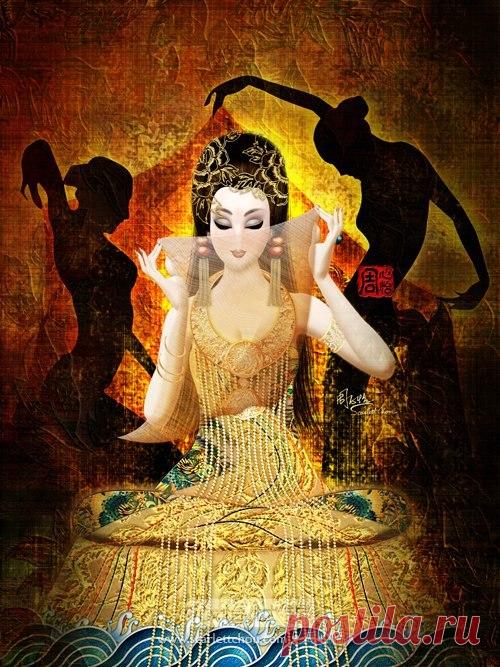 Ты так похожа на цветок...Тайваньская художница Scarlett Chou (周心怡.Чжоу Xinyi.)