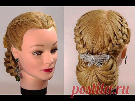Легкая  с плетением на выпускной. Peinados con trenzas, peinados para graduacion - YouTube
